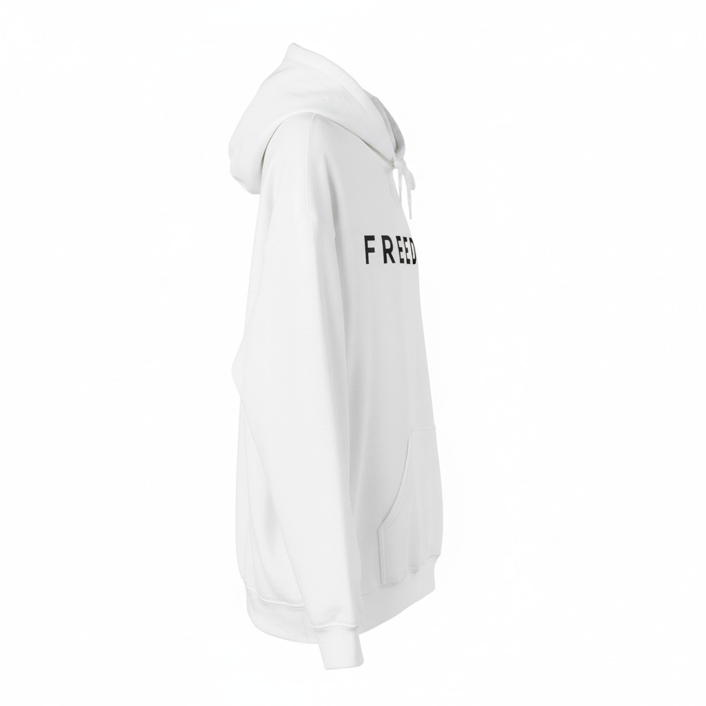 Charlie Kirk "Freedom" Hoodie – White – Turning Point USA – S-XXL