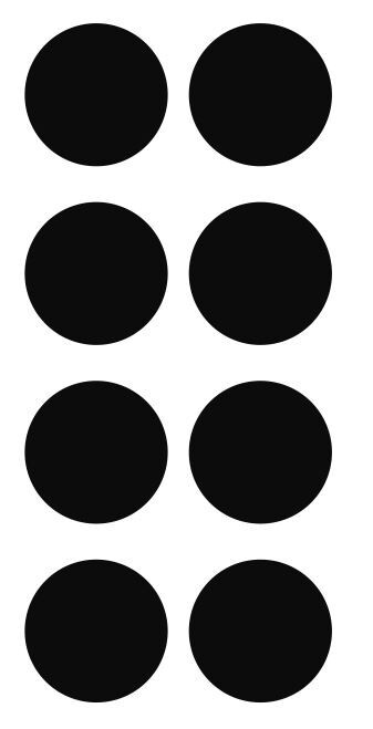 2" Black Round Label Dots Stickers Color Coding Inventory 2 Inch Dot