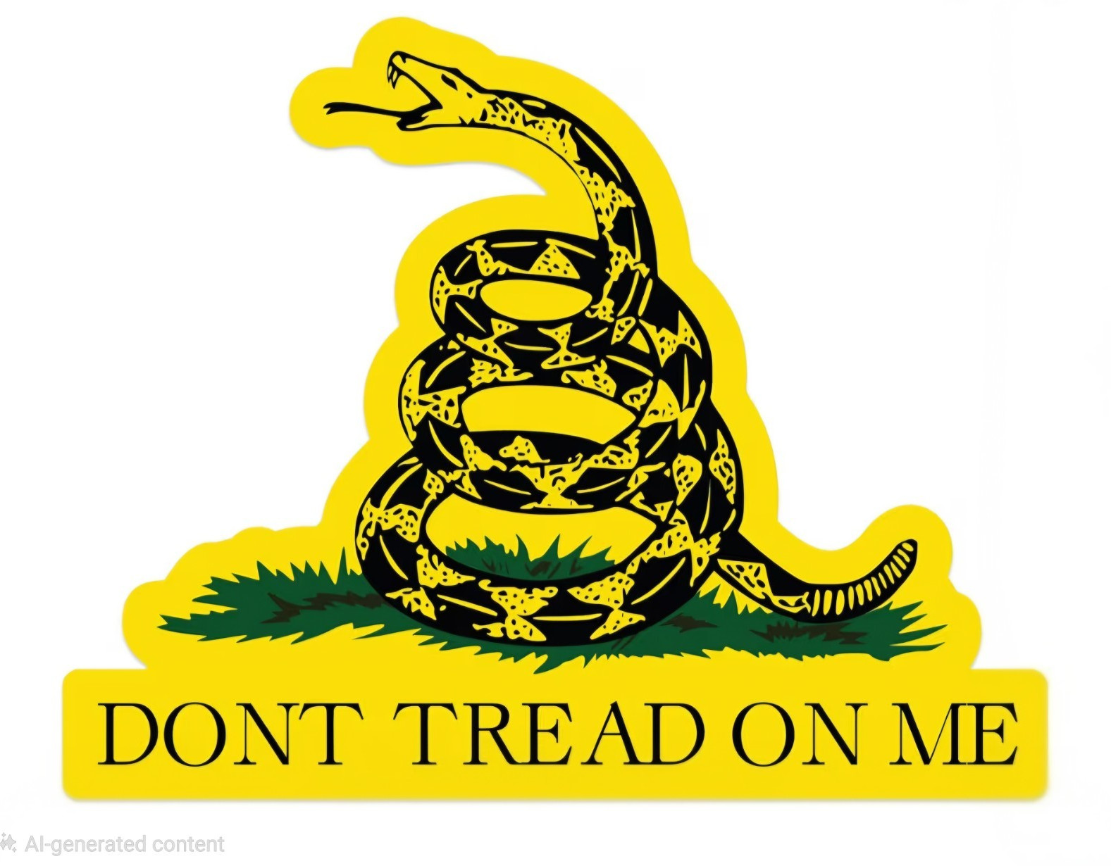 Don’t Tread On Me Gadsden Flag Snake Vinyl Sticker Decal – Self-Adhesive