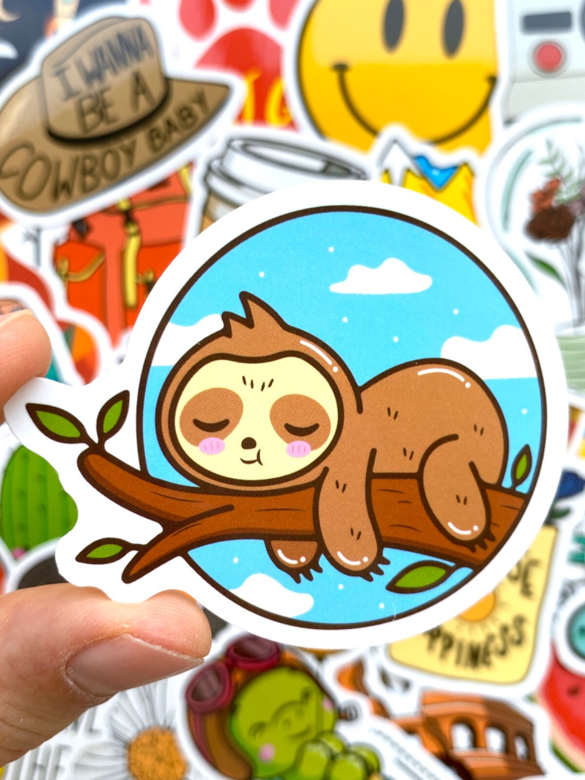 5-100 pcs Cute Kawaii Stickers, Aesthetic Car Laptop Water Bottle Vinyl Decals