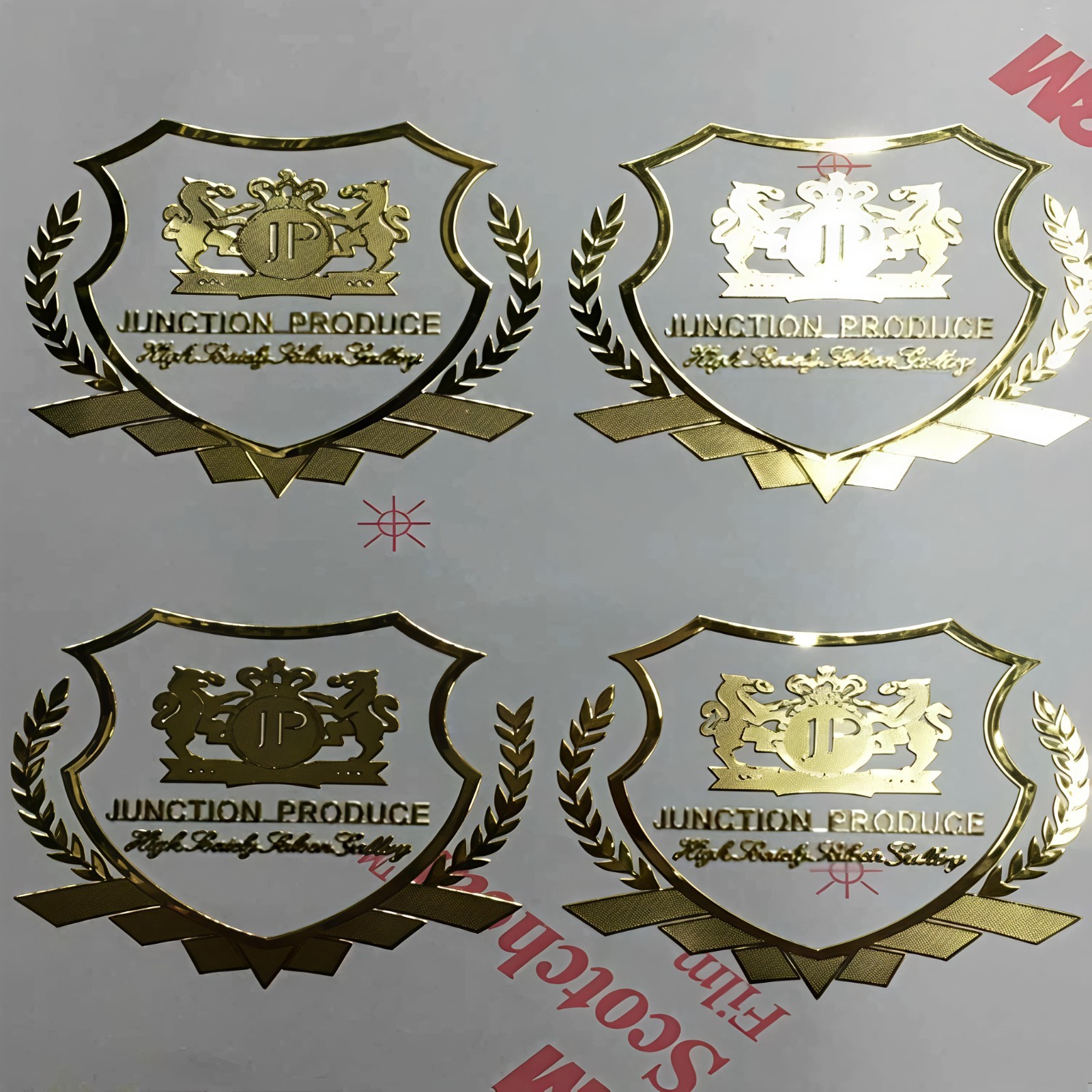 Custom Nickel Metal Transfer Sticker 3D Business Logo Branding Label Waterproof