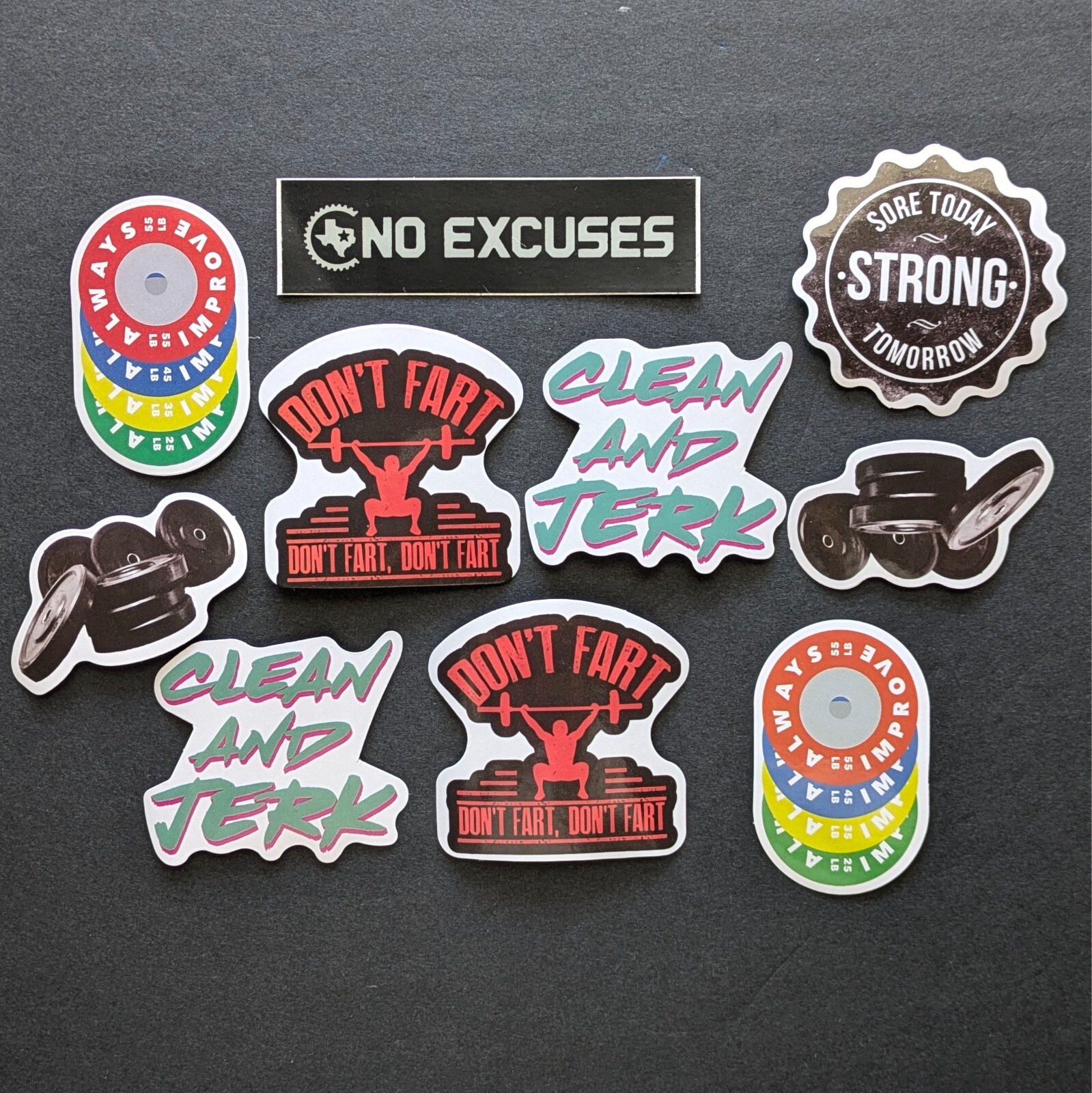 Workout Stickers, Workout Decals, Weight Lifting