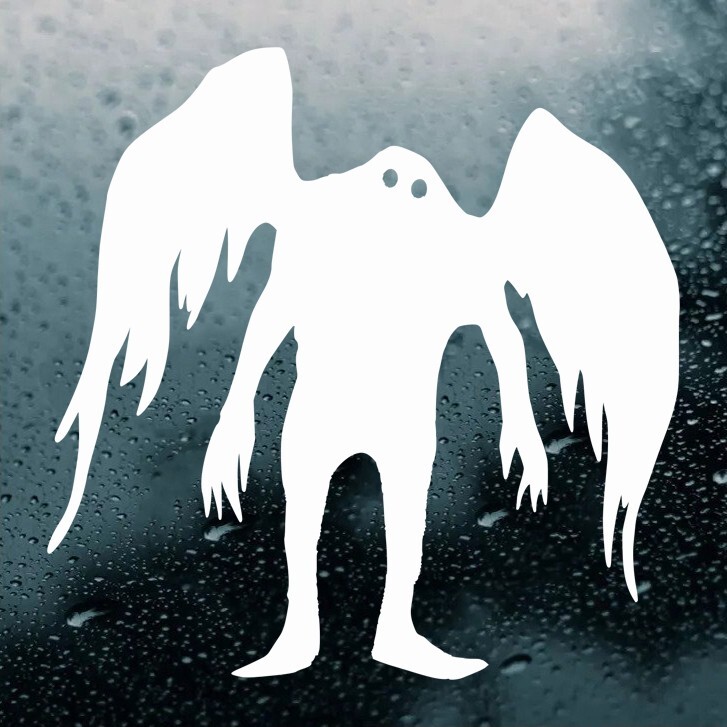 Mothman Vinyl Decal V4 | WV Crytpid Moth Folklore Legend | Die Cut Sticker