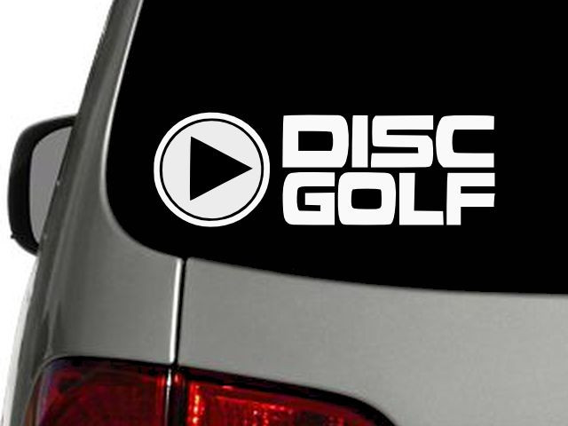 PLAY DISC GOLF Vinyl Decal Car Wall Window Sticker CHOOSE SIZE COLOR