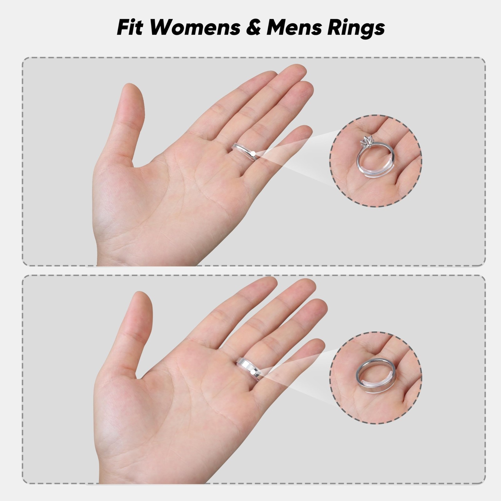 Ring Size Adjuster for Loose Rings for Any Rings Ring Size Reducer Spacer Rin…