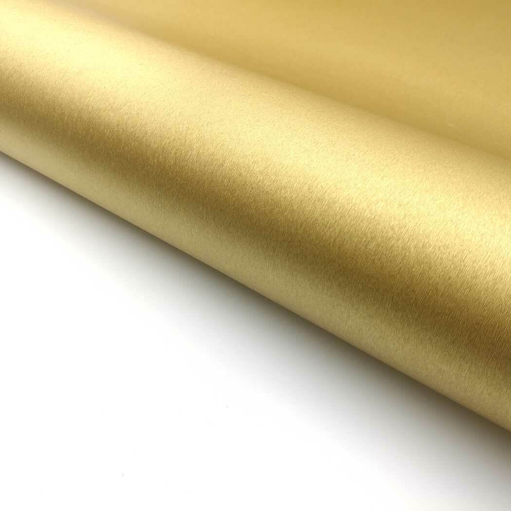 Brushed Metal Look Contact Paper Gold Self Adhesive Metallic Gloss films