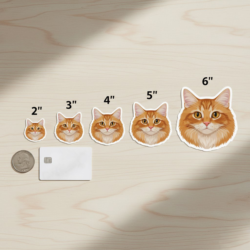Custom Pet Photo Sticker Dog Cat Decal Waterproof Vinyl Proof Before Print