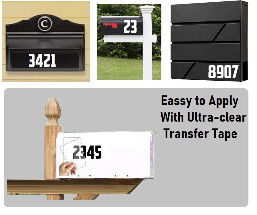 Mailbox Address locker Numbers Decal Sticker Window Door Wall Sign AMERICAN CAP