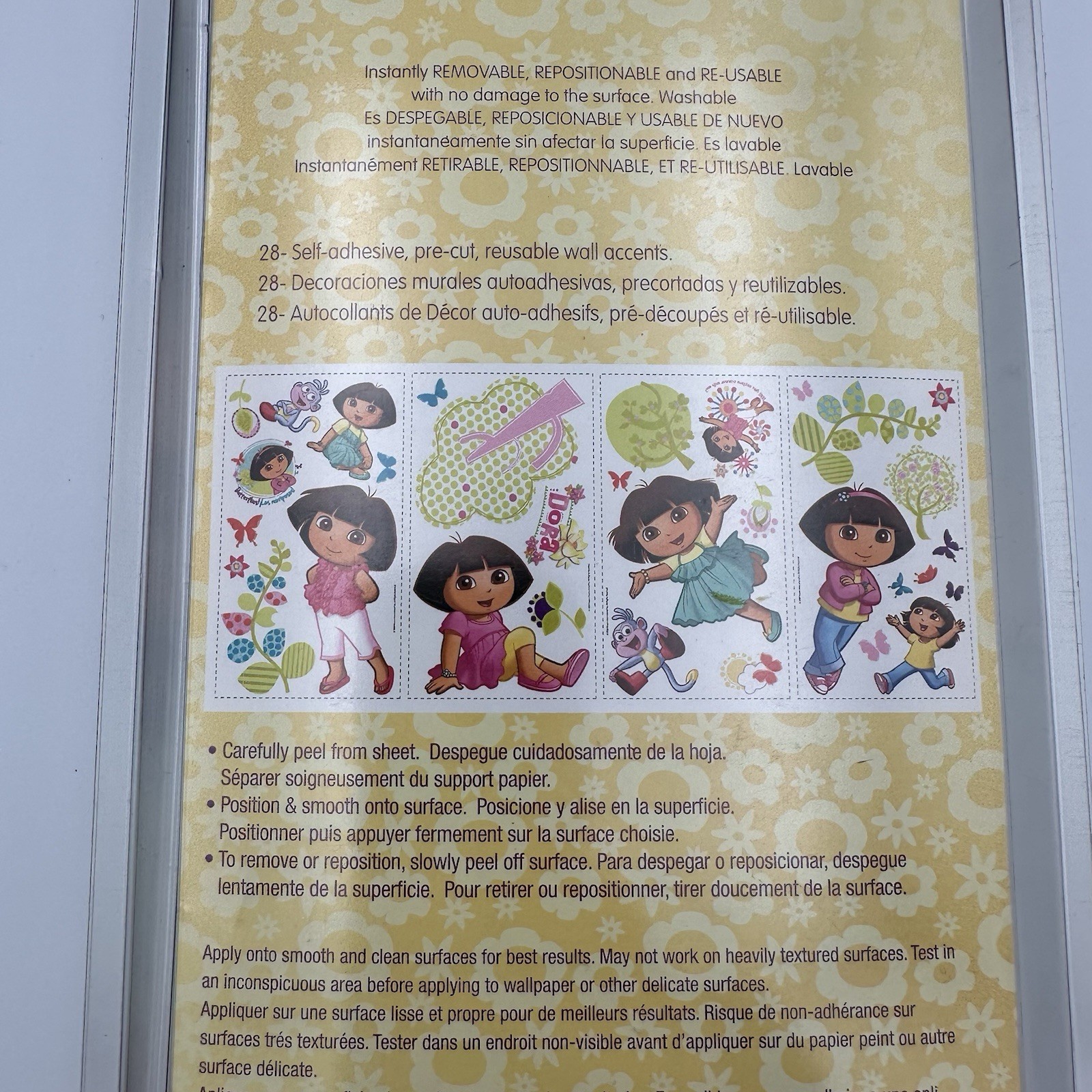 DORA THE EXPLORER Self-Peel & Stick Room Applique Wall Art Bedroom/Girl 2009
