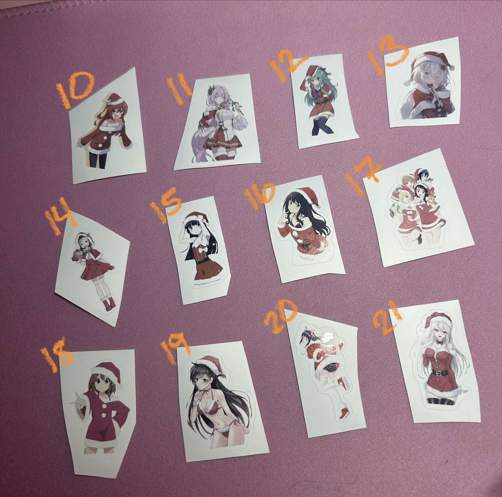 waifu lewd sexy girl anime christmas stickers