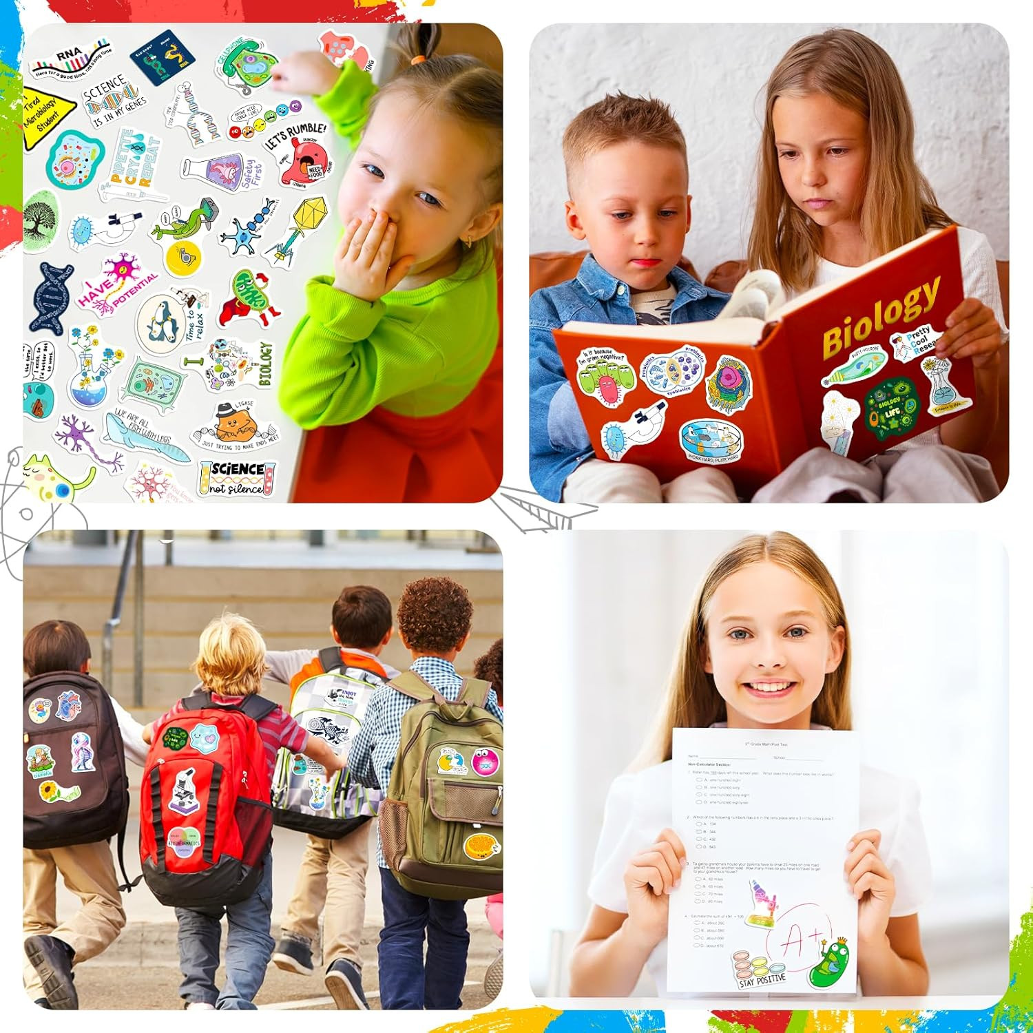 200 PCS Biology Vinyl Stickers for Kids Teens Adults – Microbiology Decals
