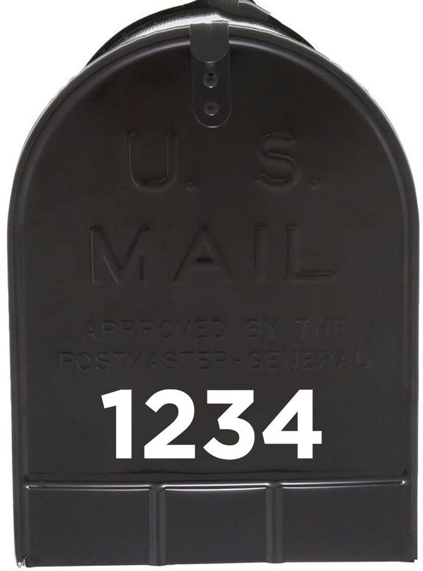 3-pack Mailbox Numbers and Address Vinyl Decals | Street Home | Die Cut Gotham