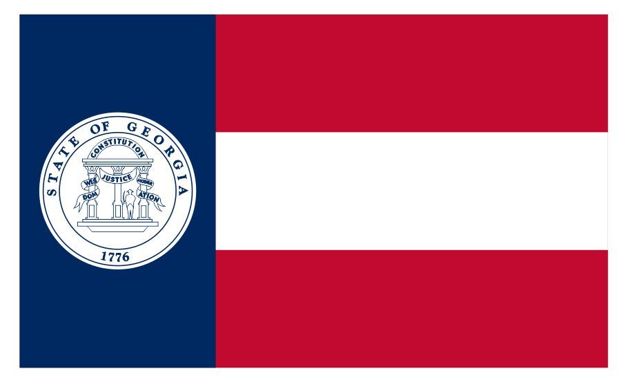 Georgia Flag Sticker Decal F727