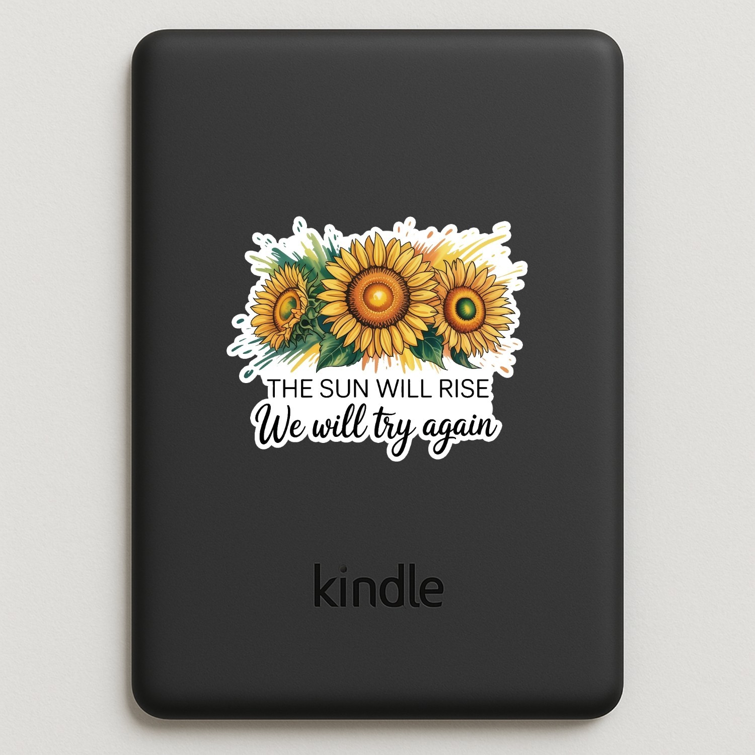 4pcs Sunflower Inspirational Stickers: Waterproof Vinyl Decals