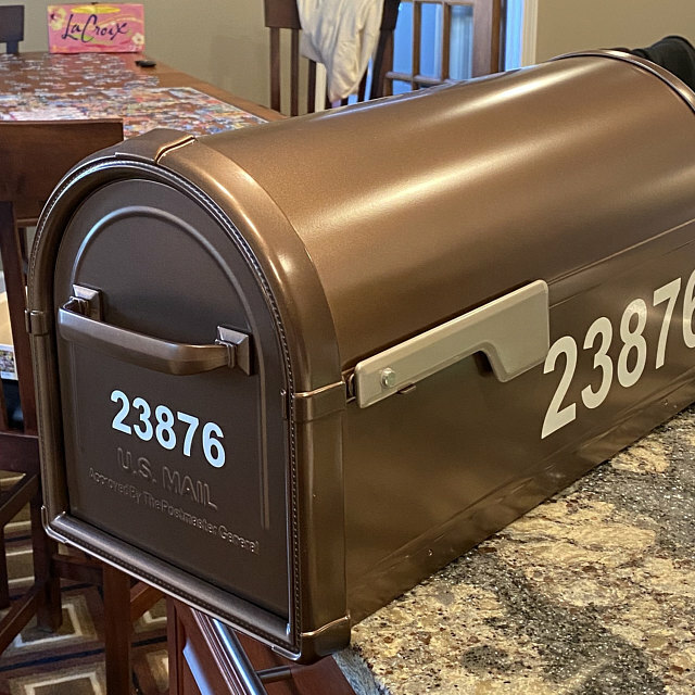SET OF 2 – Custom Mailbox Numbers Solid Colors Vinyl Decals Stickers House