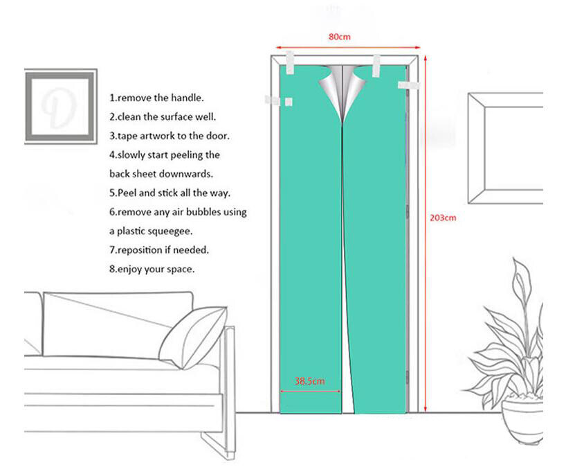 3D Wall Art Basement Retro Stair Door Sticker PVC Decal Self-adhesive Wrap Mural