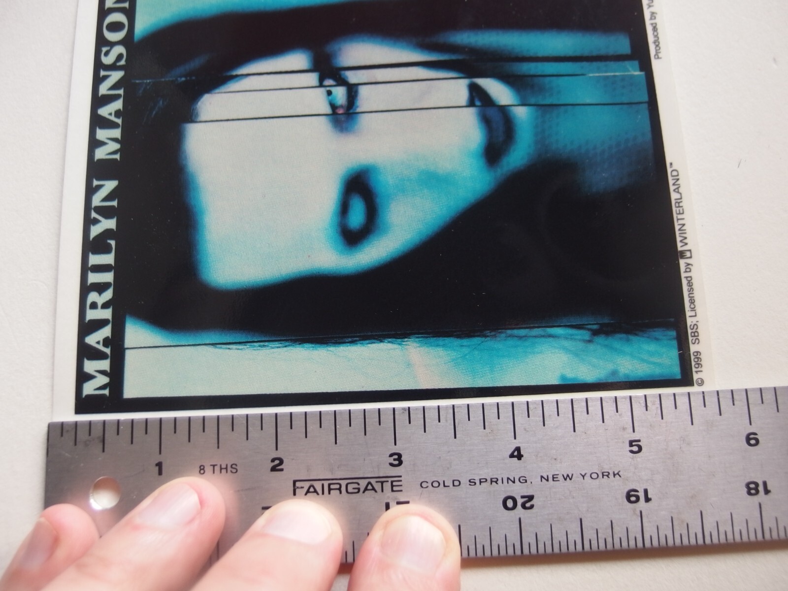 Vintage Marilyn Manson Sticker 1999 Long Hard Road Out of Hell 🔥 Winterland