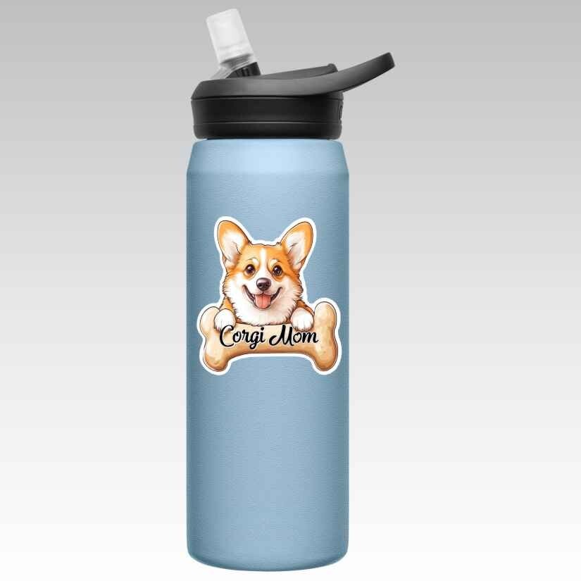Corgi Mom, Pets, Dogs, Sticker, Peel N' Stick, Different Sizes