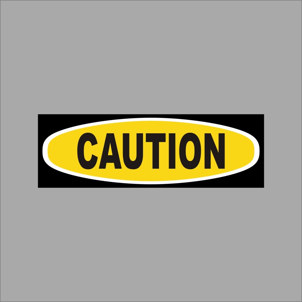 Caution Car Window Wall Vinyl Decal Sticker Safety Graphic
