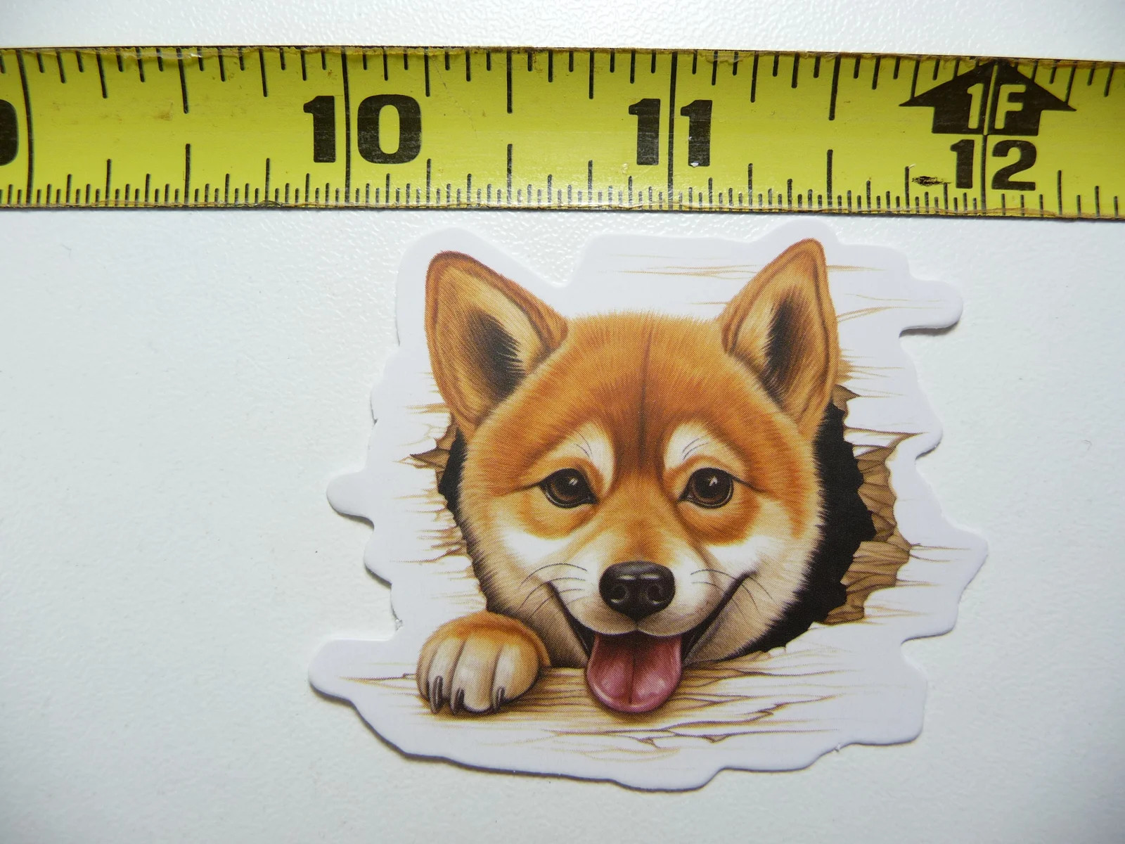 PEEKING SHIBA INU SMALL STICKER DECAL PUPPY DOG PET LOVE PEEK A BOO