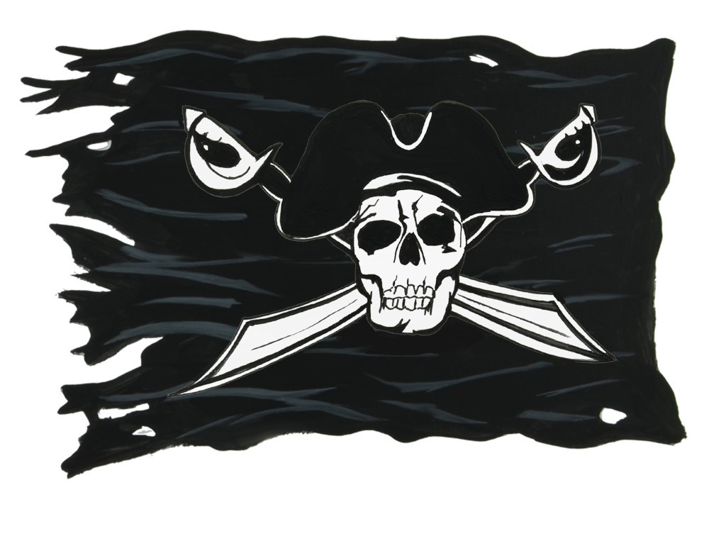 Decal Vinyl Sticker PIRATE BATTLE FLAG Made in USA
