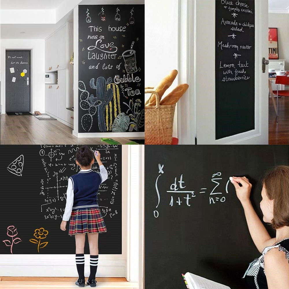 Large Chalkboard Vinyl Wall Sticker Blackboard Removable Home Paint Paper Decal