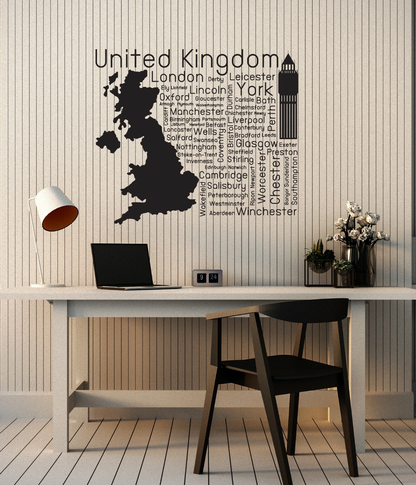 Vinyl Wall Decal United Kingdom UK Cities Great Britain Decor Stickers (ig6144)