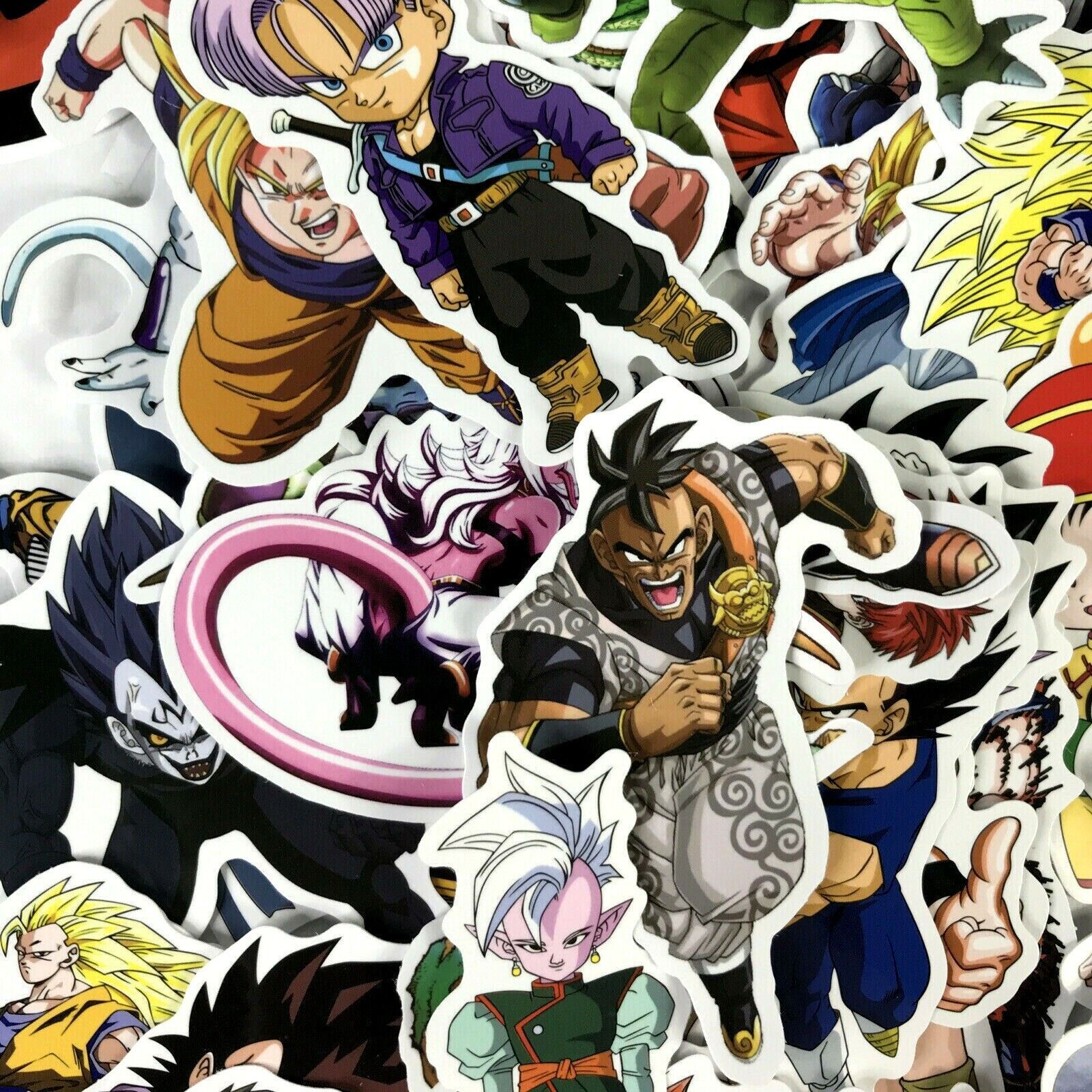 100 Piece Dragon Ball Z DBZ Character Bulma Goku Laptop Decal Phone Sticker Pack