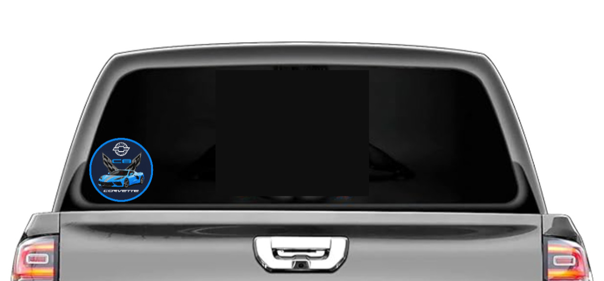 Car Classics "Corvette C8" – 4" Handcrafted Vinyl Decal Cooler Vehicle Laptop 26