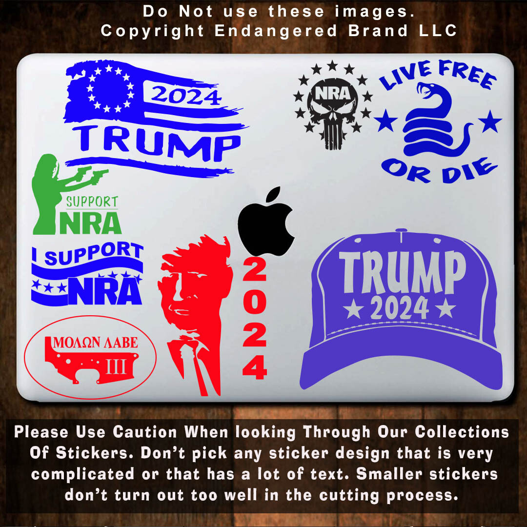 – Trump 2024 Tattered Flag 13 stars Left President Make America Great Sticker