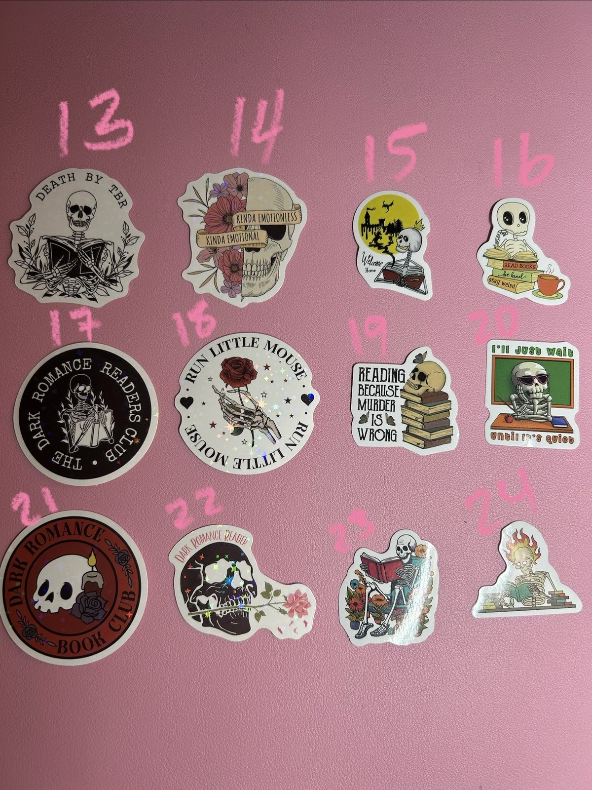 Skeleton Reading / Book Stickers