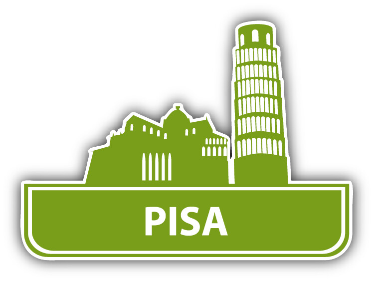 Pisa City View Italy Car Bumper Sticker Decal