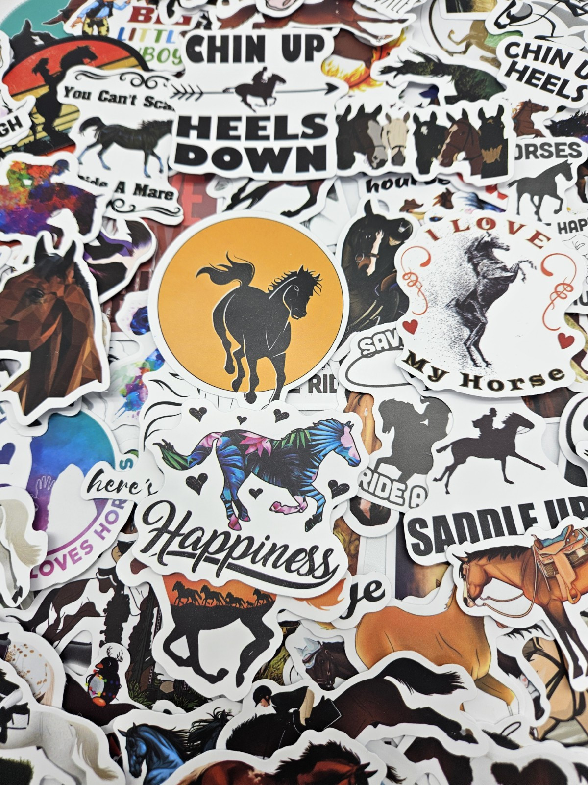 10 pcs Horse Stickers Equestrian Sport Decals DIY Crafting Random Assortment