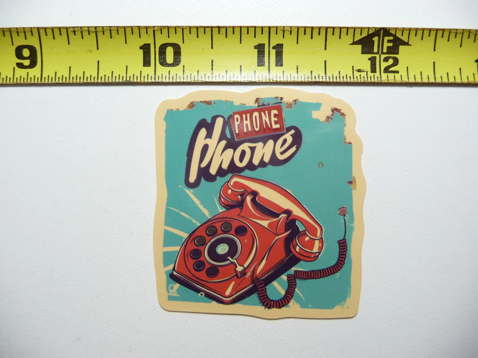 PHONE TELEPHONE SMALL STICKER DECAL FUN FUNNY ILLUSTRATIONS FUNNY