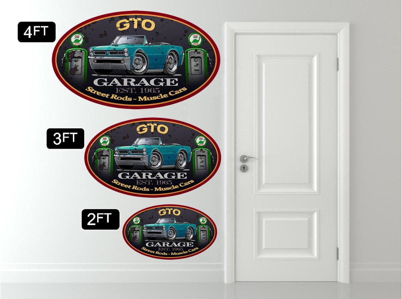 1965 Pontiac GTO Convertible Garage Sign Wall Art Graphic Sticker