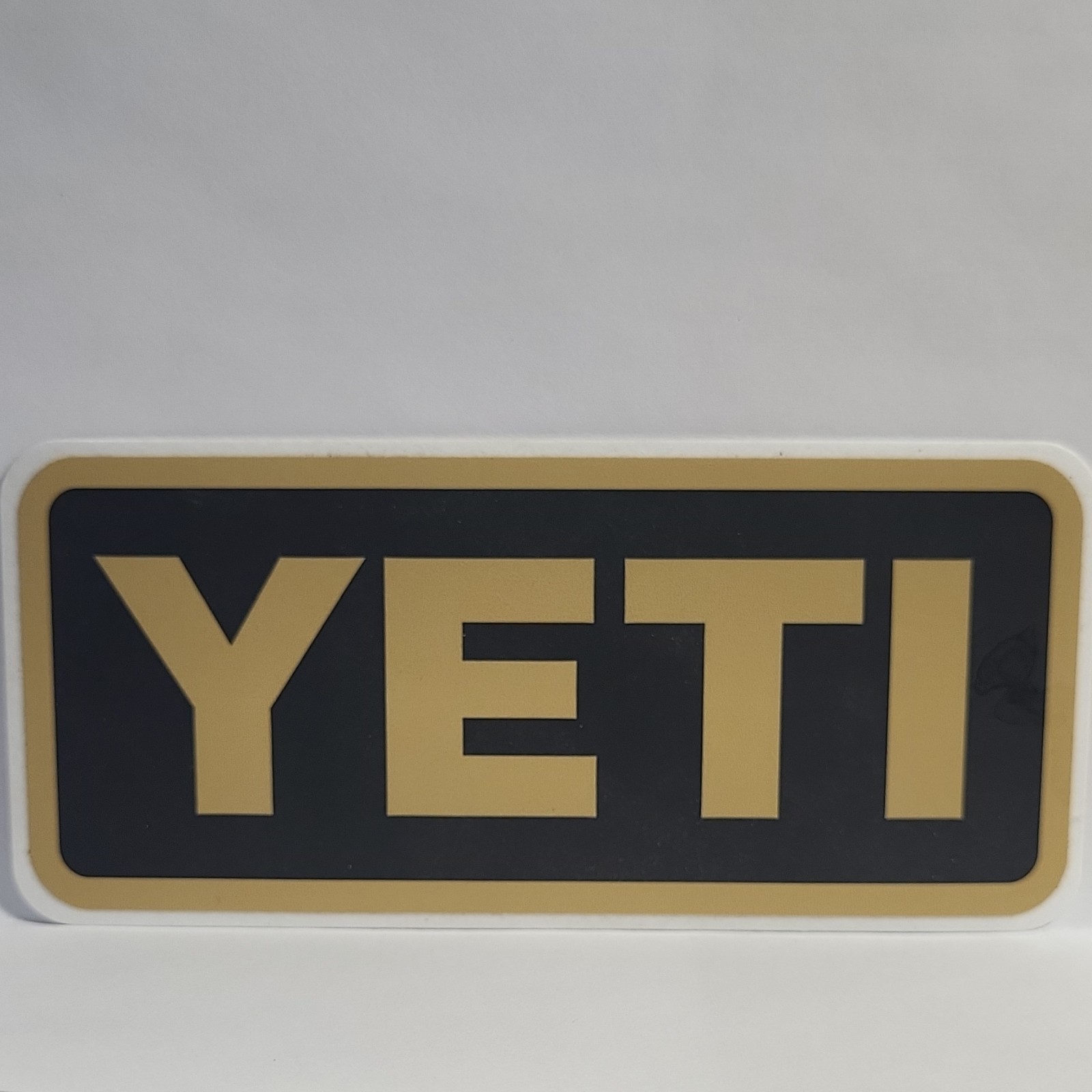 YETI Gold/Black/White Logo Vinyl Sticker Decal
