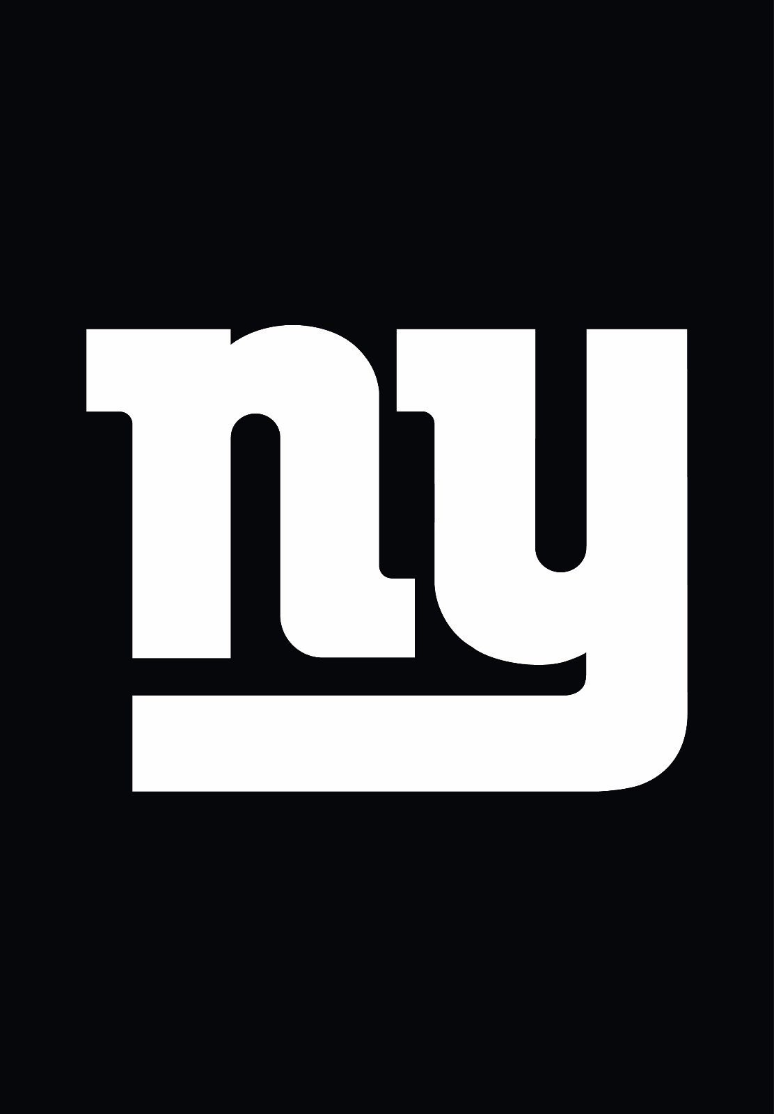 New York Giants "NY" – 3" wide -White / Blue / Red Vinyl Decal Truck Car Window