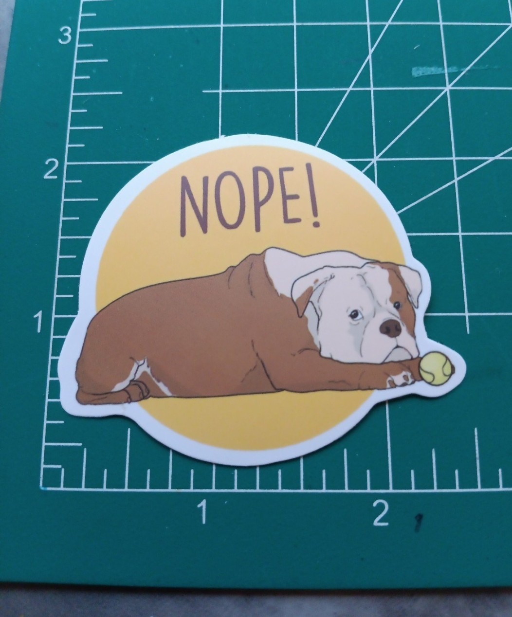 BULLDOG STICKER X MATTE DIE-CUT STICKER X 2X2 INCHES STICKER X