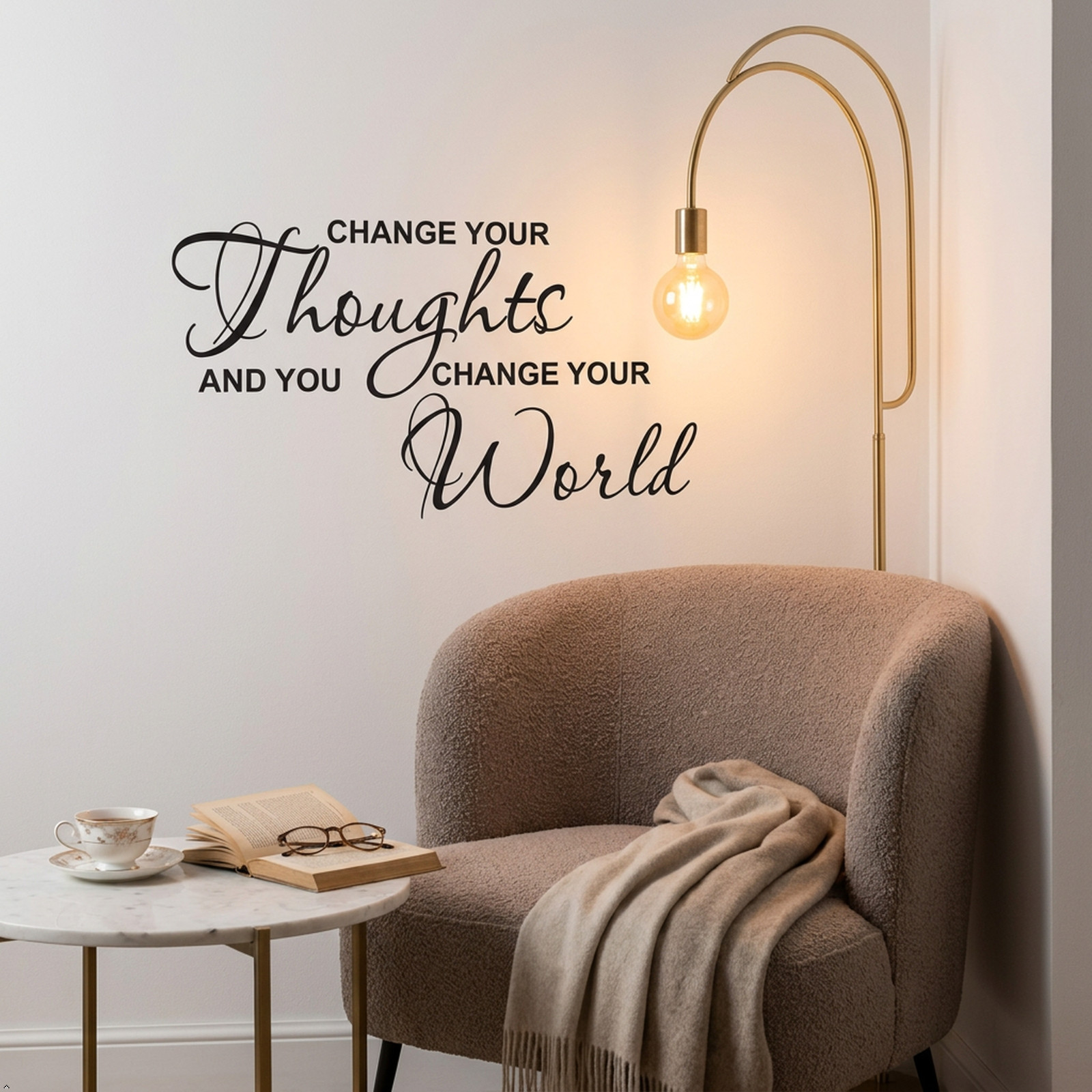 Change Your Thoughts Vinyl Wall Art Inspirational Quotes and Saying