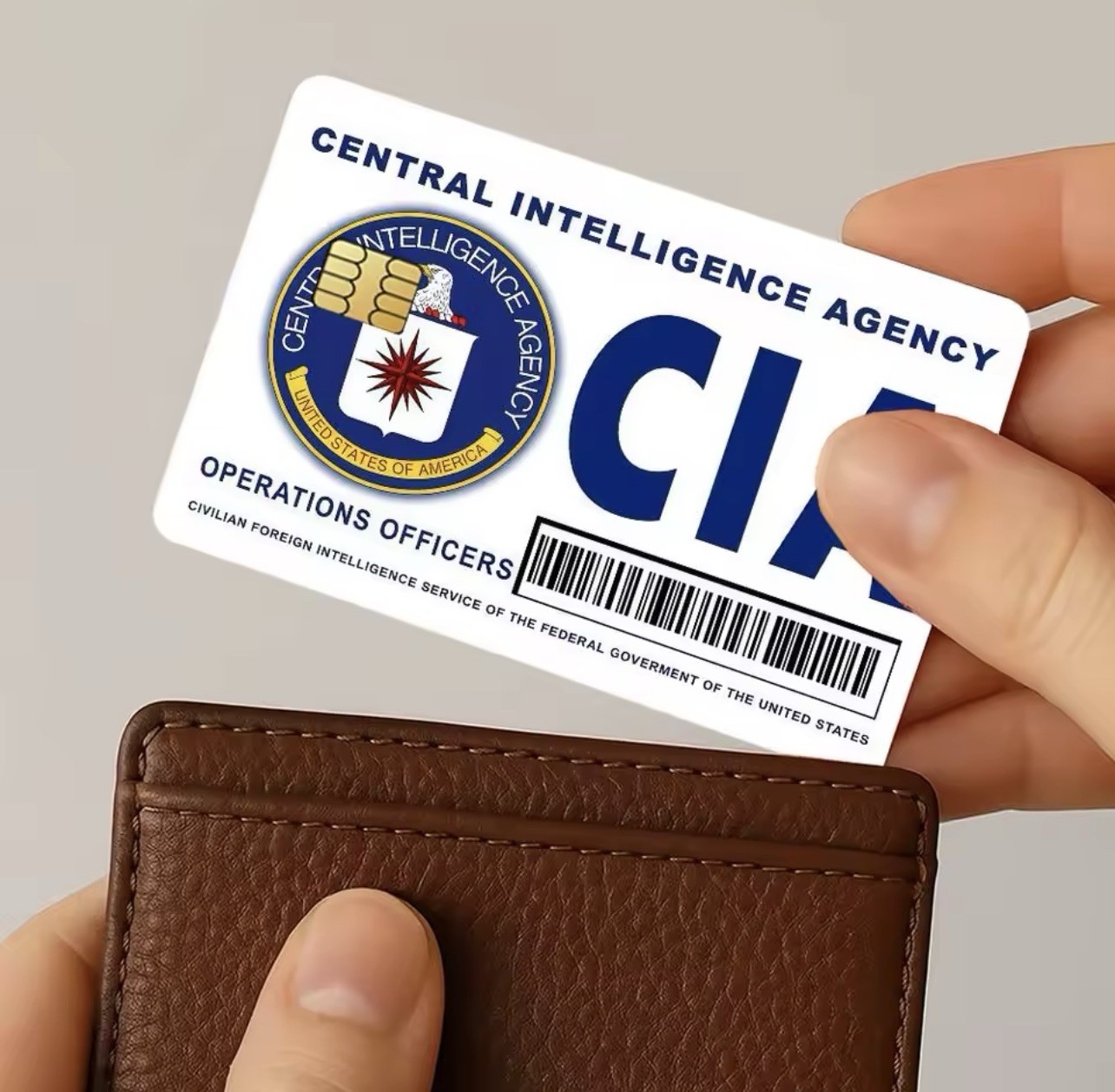 CIA Credit Card Debit Card Waterproof PVC Sticker (parody)