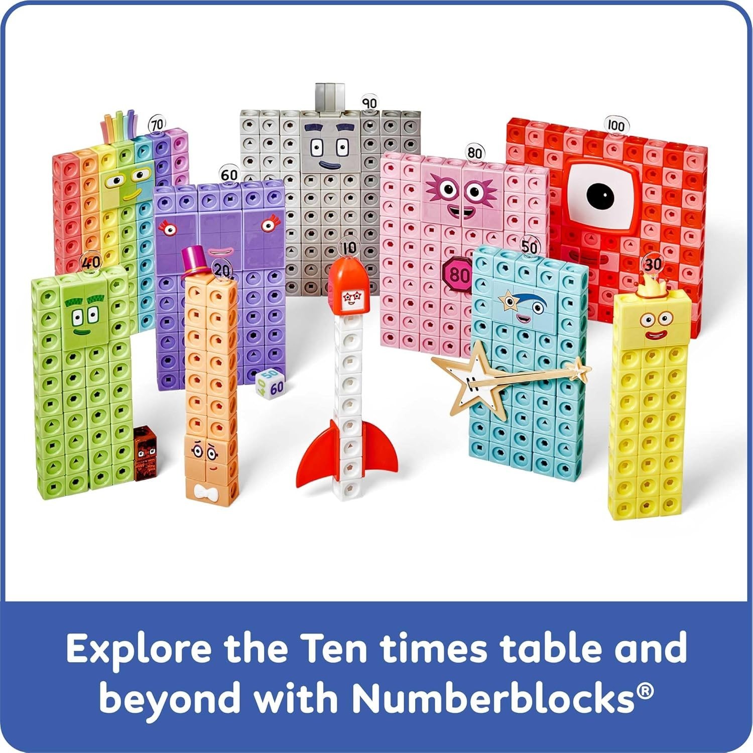 Numberblocks Mathlink Cubes Set Kids Educational Toys Preschool Learning