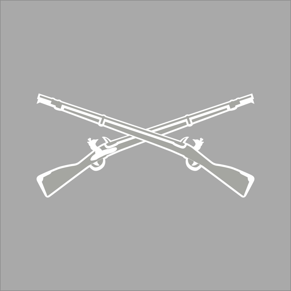 US Army Infantry X Rifles Military 1 Color Window Wall Vinyl Decal Sticker