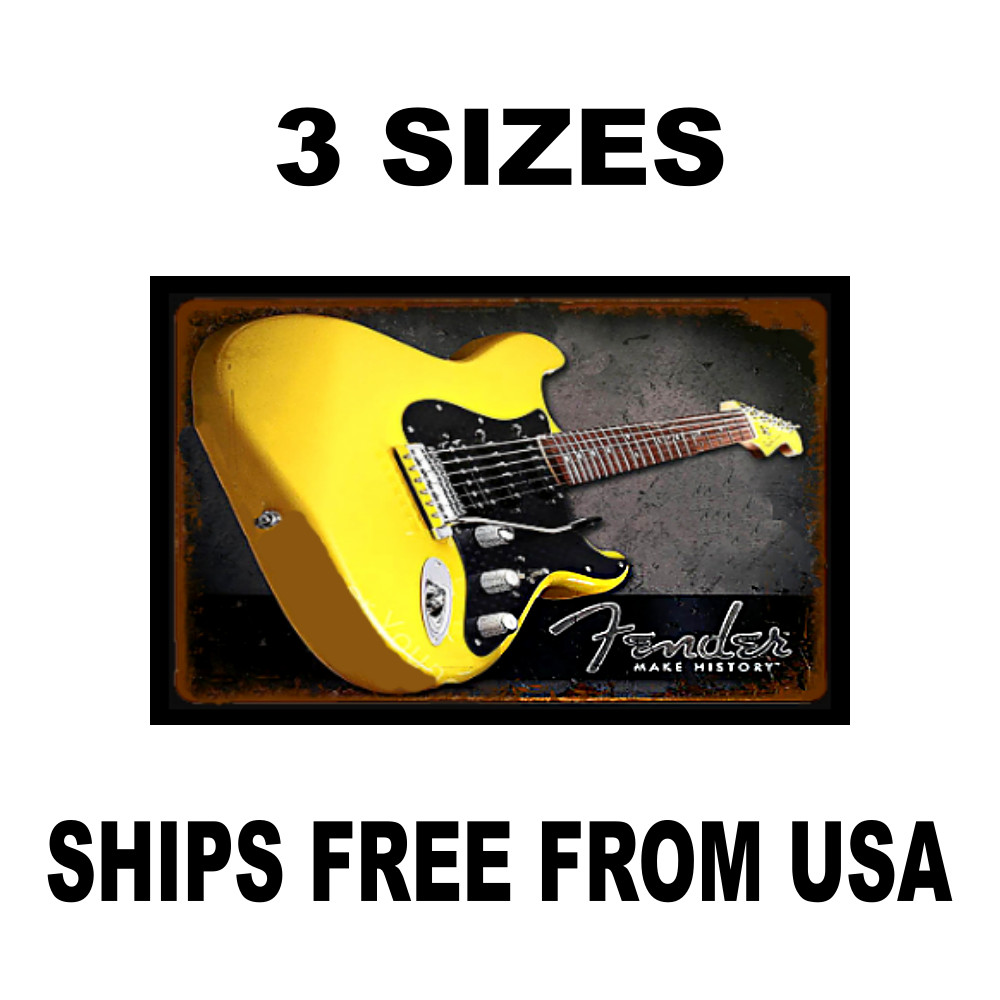 Vintage Replica Fender Guitar Sticker Decal. Electric Guitars and Amps. 3 Sizes