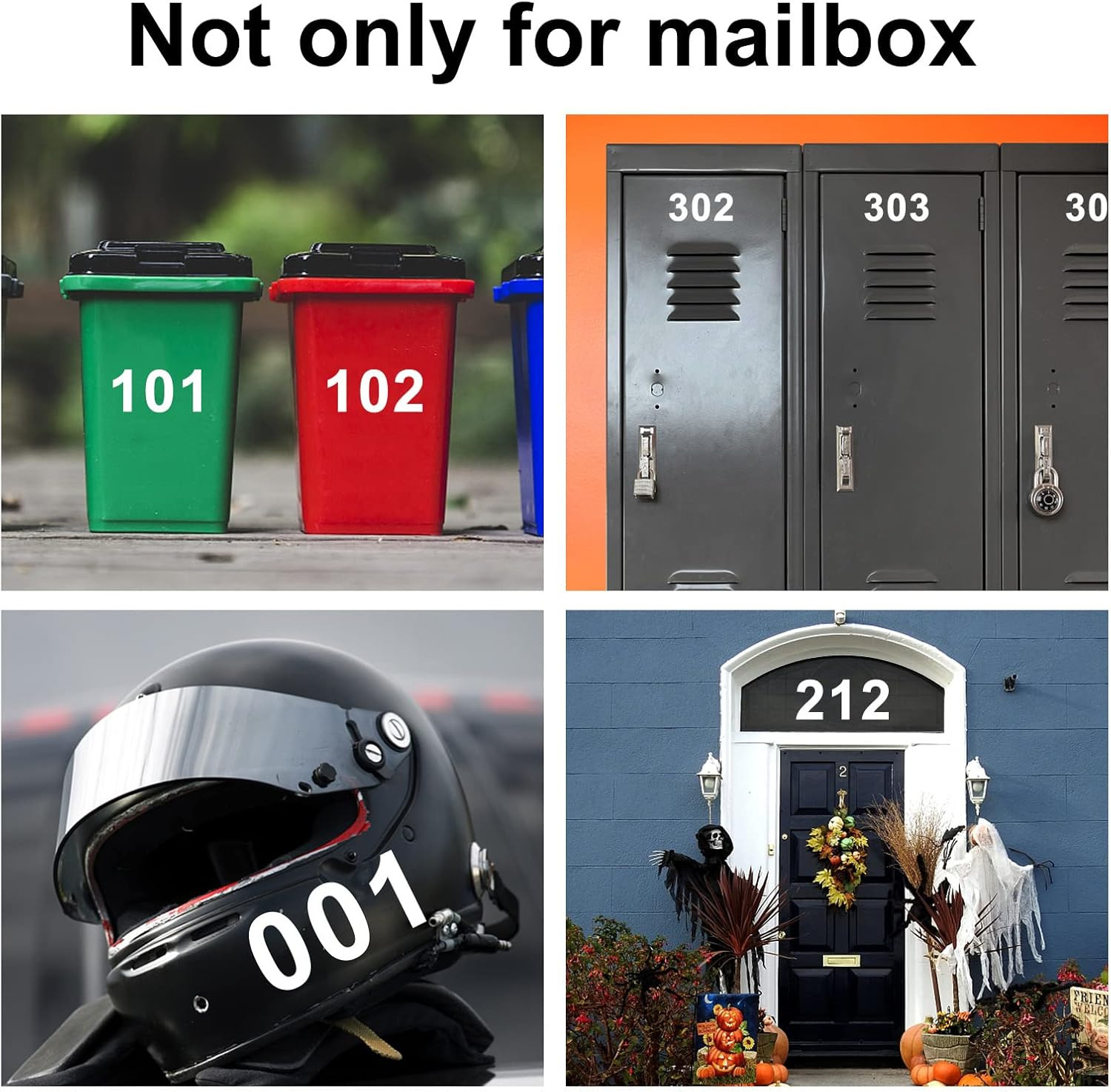 4 inch Mailbox Numbers for Outside 50 PCS Reflective Number Stickers with Stick