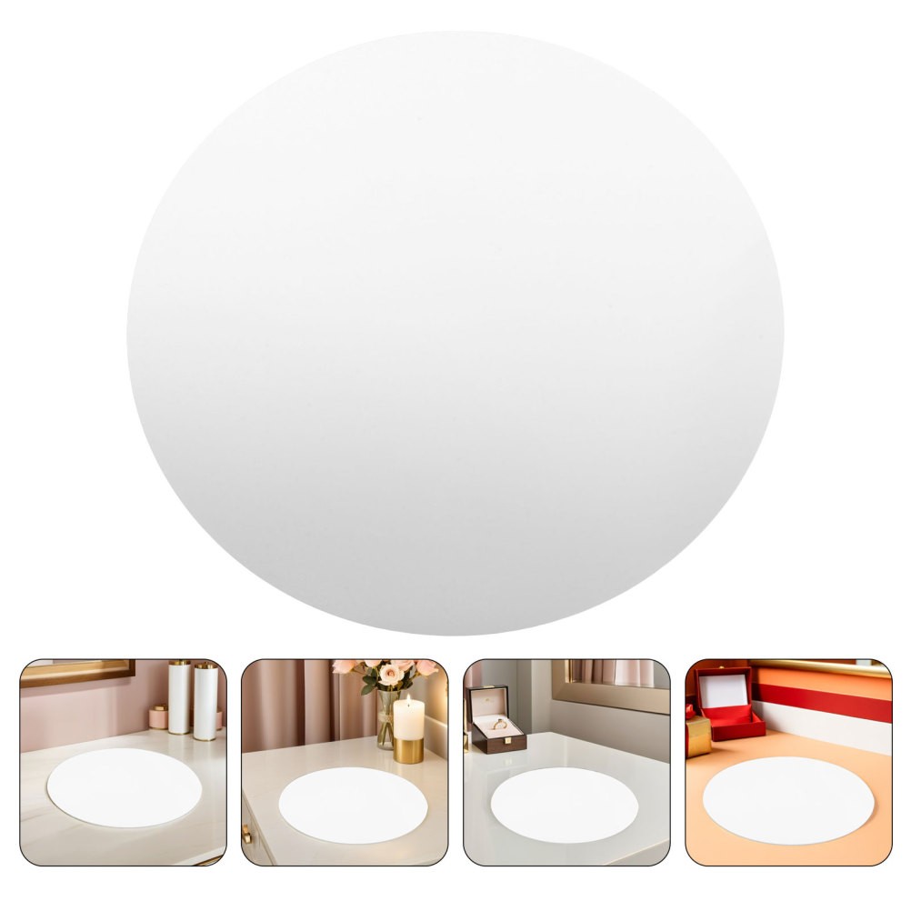 13 Pcs Mirror Display for Products Adhesive Acrylic Sheets Round Mirrors Tables