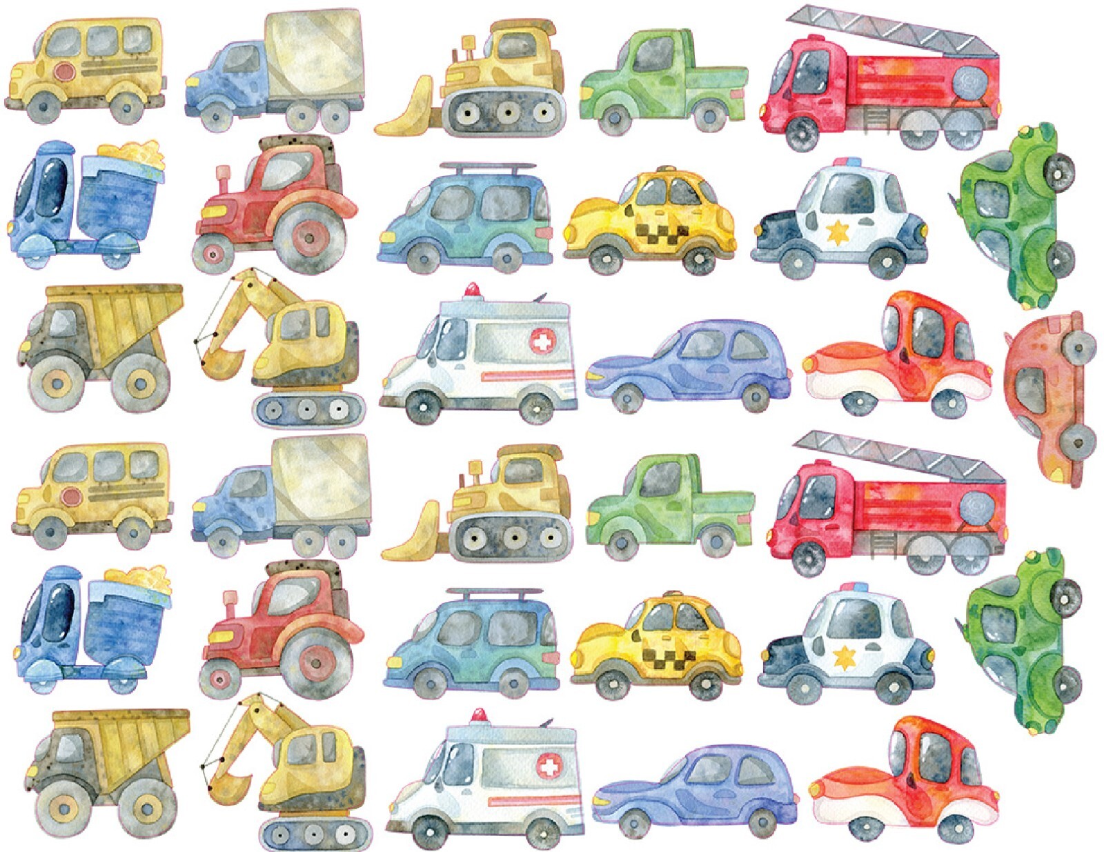Watercolor cars wall decal, Cars wall stickers, Cars wall decals