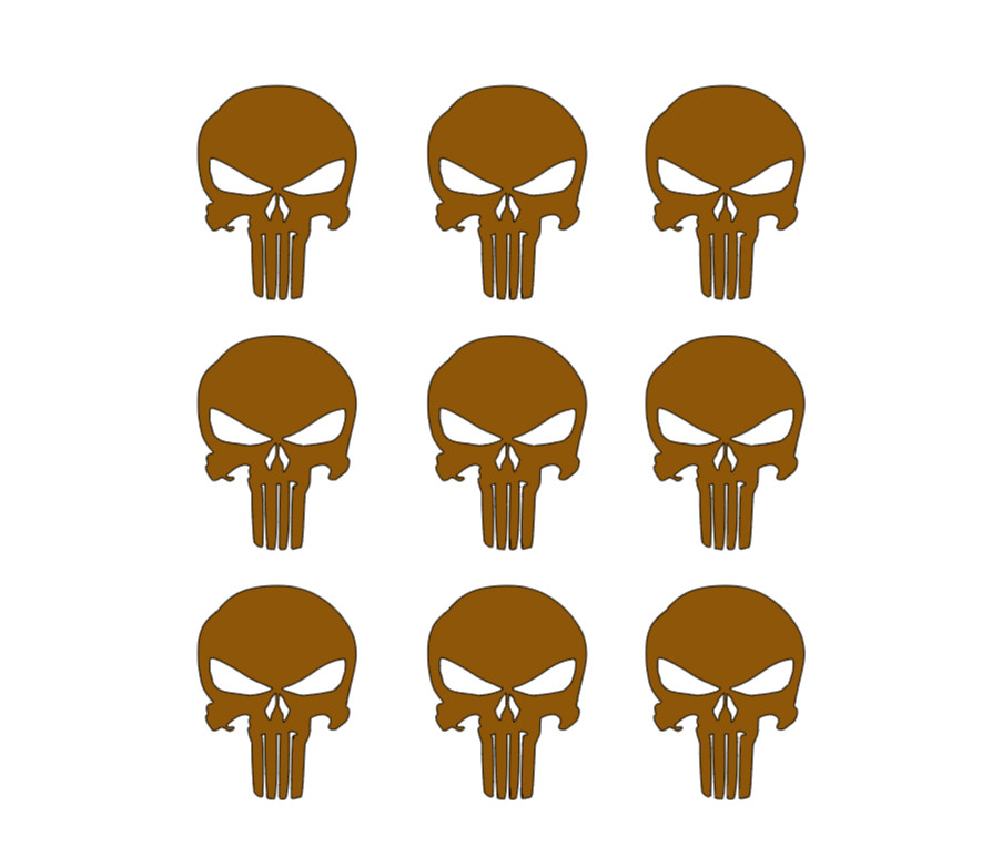(9) The Punisher Skull Vinyl Decals Phone Helmet Gun Mag 1" 2" 3" Stickers