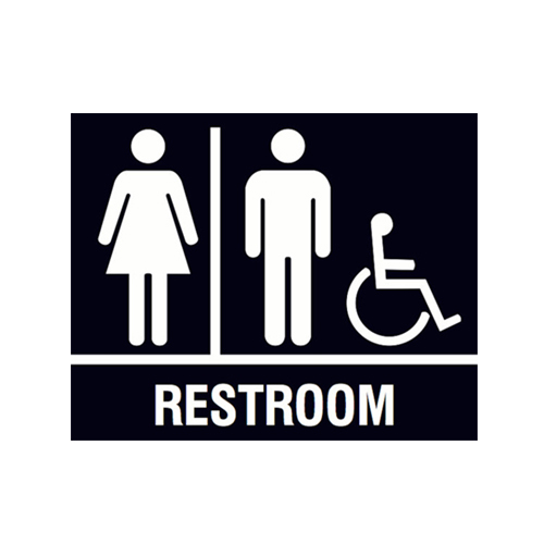 Unisex Handicap Public Restroom Bathroom Sign Business Store Window Wall Decal