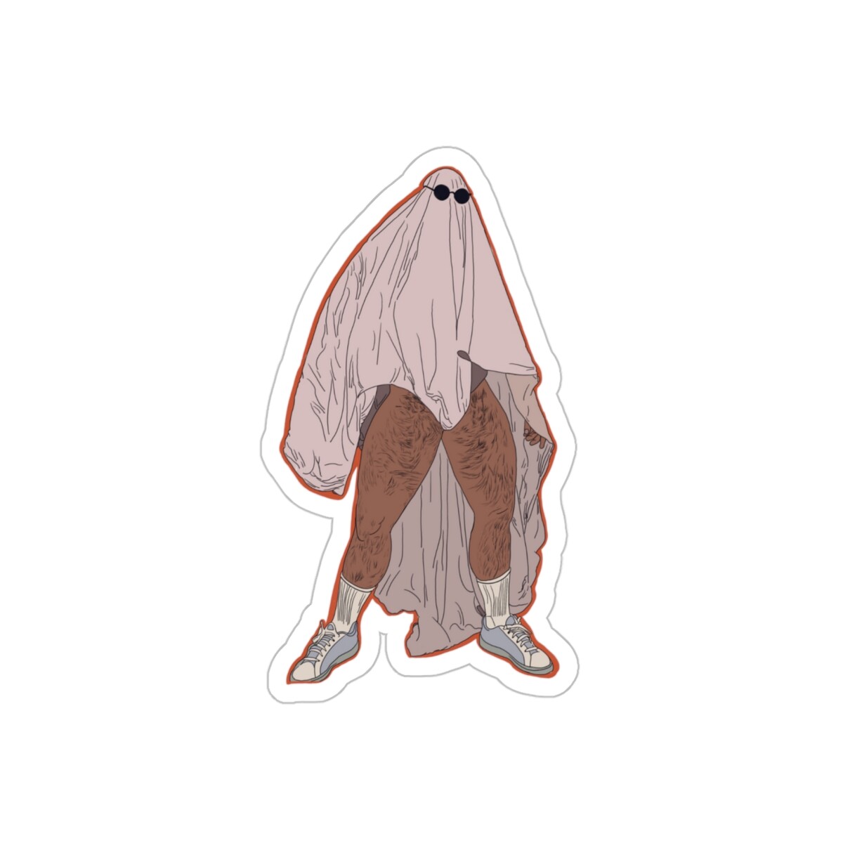 Ghost Halloween Gay Art Sticker (Outdoor Version) (5 Different Sizes)