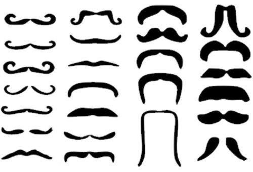 Made to Order 001445236 25 Different Mustache Decals Mustache Party Mustache